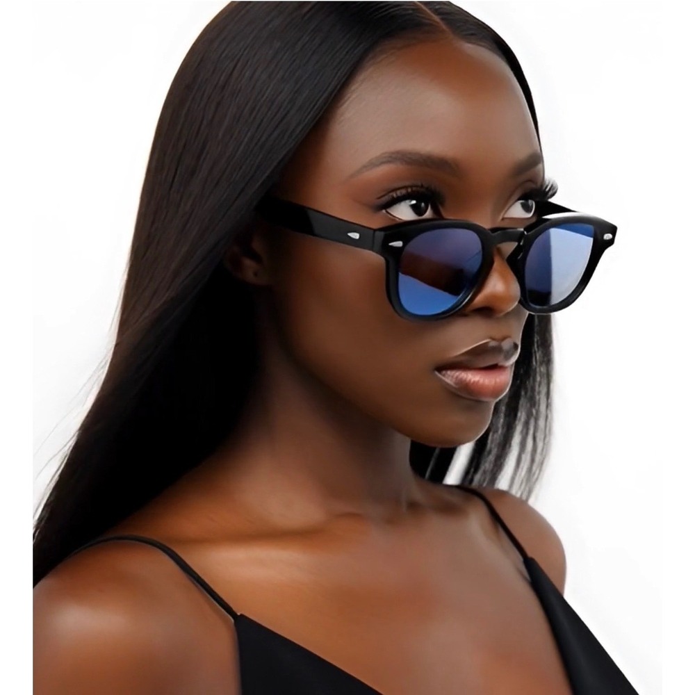 Old School Hippie Genuine Vintage Small Rectangle Sunglasses Sleek Shades New